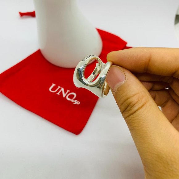 Uno de 50 Ring- SHORTCUT Ring Silver-Plated Metal Ring Women Jewelry Gift size 8 - Picture 4 of 12